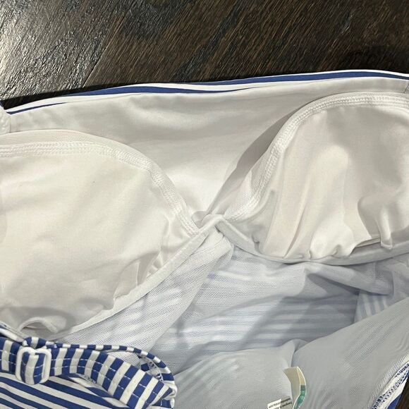 SEA LEVEL AUSTRALIA Sorrento Striped One-Piece Ruched Swimsuit Women's Size US 6 - Picture 6 of 9